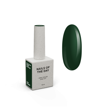 NAILSOFTHEDAY Gel polish Green glass — смарагдовий гель–лак для нігтів, що перекриває в один шар, 10 мл