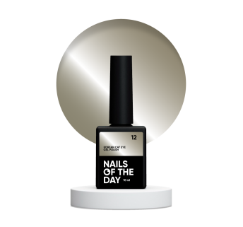 NAILSOFTHEDAY Korean cat eye 12 – холодний бежевий гель лак котяче око, 10 мл