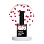 NAILSOFTHEDAY Kupidon top 02 — ніжне фінішне покриття для нігтів з елегантно бордовими сердечками, без липкого шару, 10 мл