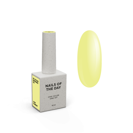 NAILSOFTHEDAY Gel polish Lemonade — лимонний пастельний гель-лак для нігтів, що перекриває в один шар, 10 мл