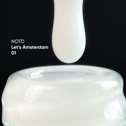 NAILSOFTHEDAY Lets Amsterdam 01 — прозоро–молочний камуфлююча база для нігтів, 10 мл