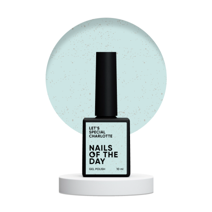 NAILSOFTHEDAY Lets special Charlotte — мятно-блакитний із золотою поталлю гель-лак для нігтів, 10 мл