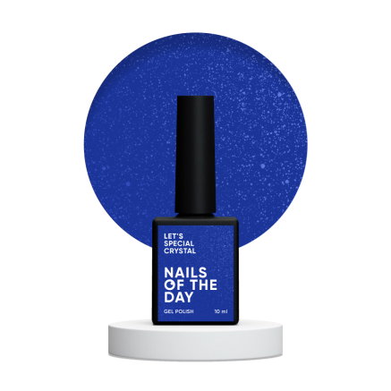NAILSOFTHEDAY Let’s special Crystal — глибокий синій із дрібним шимером гель–лак для нігтів, що перекриває в один шар, 10 мл