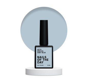 NAILSOFTHEDAY Lets special Grey blue — сіро–блакитний гель–лак для нігтів, що перекриває в один шар, 10 мл