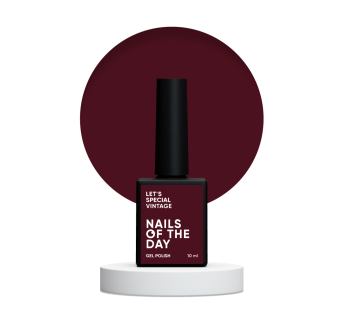 NAILSOFTHEDAY Let's Special Vintage – классический бордовый гель-лак для ногтей, перекрывающий в один слой, 10 мл.