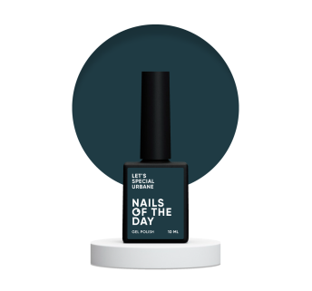 NAILSOFTHEDAY Lets special Urbane — сіро–зелений гель–лак для нігтів, що перекриває в один шар, 10 мл