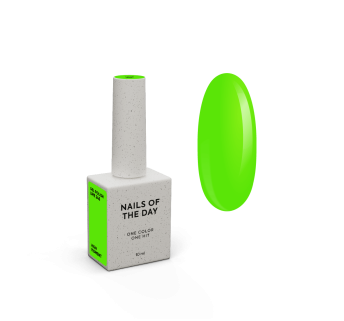 NAILSOFTHEDAY Gel polish Lime особливий неоново-салатовий гель-лак, що перекривається в один шар, 10 мл