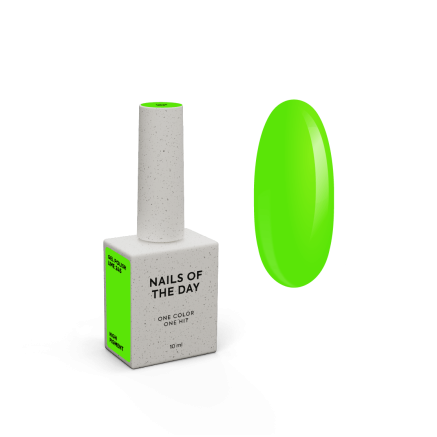 NAILSOFTHEDAY Gel polish Lime особливий неоново-салатовий гель-лак, що перекривається в один шар, 10 мл