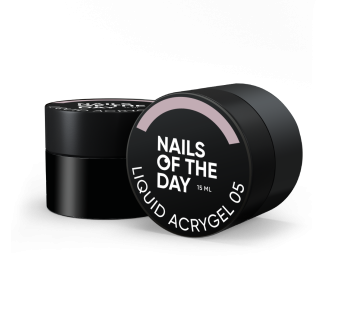 NAILSOFTHEDAY Liquid Acrygel 05 — пышно-розовый жидкий акригель новой формулы для ногтей, 15 мл