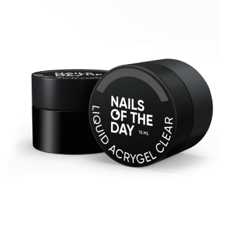 NAILSOFTHEDAY Liquid Acrygel clear – прозрачный жидкий акригель новой формулы для ногтей, 15 мл