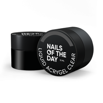 NAILSOFTHEDAY Liquid Acrygel clear — прозорий рідкий акригель нової формули для нігтів, 15 мл