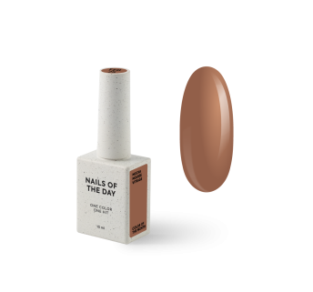 SOLD OUT NAILSOFTHEDAY Color of the month February 2025 Mocha Mousse Vitrage — колір місяця напівпрозорий коричневий вітраж, що перекривається в один шар, 10 мл