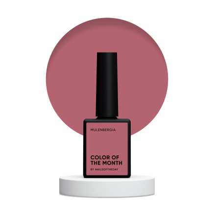 SOLD OUT — NAILSOFTHEDAY Color of the month October 2024 Mulenbergia — колір місяця пильно-рожевий, що перекривається в один шар, 10 мл