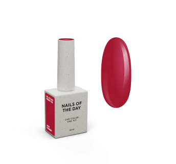 NAILSOFTHENIGHT Gel polish Oreiro — світло–червоний із світловідбиваючим шиммером гель-лак, що перекривається в один шар, 10 мл