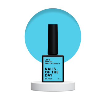 NAILSOFTHEDAY Let’s special Pantone2025/6 — яскравий блакитний гель–лак для нігтів, що перекриває в один шар, 10 мл