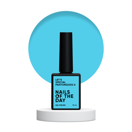 NAILSOFTHEDAY Let’s special Pantone2025/6 — яскравий блакитний гель–лак для нігтів, що перекриває в один шар, 10 мл