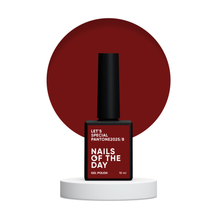 NAILSOFTHEDAY Let’s special Pantone2025/8 — глибокий винний червоний гель–лак для нігтів, що перекриває в один шар, 10 мл