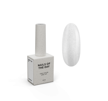 NAILSOFTHEDAY Party top 02 — прозорий з дрібним шиммером без липкого шару для нігтів, 10 мл