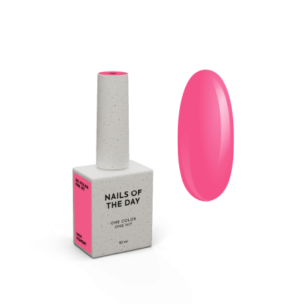 NAILSOFTHEDAY Gel polish Pink — рожевий гель-лак, що перекривається в один шар, 10 мл