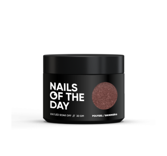 NAILSOFTHEDAY Polygel shimmer 06 — нюдовий з шиммером полігель, 30 г