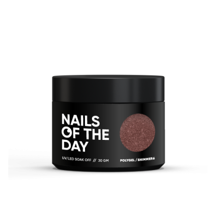 NAILSOFTHEDAY Polygel shimmer 06 — нюдовий з шиммером полігель, 30 г