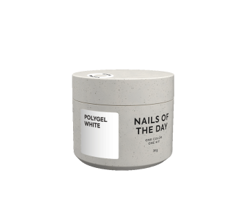 NAILSOFTHEDAY Polygel white — білий полігель, 30 г