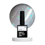 NAILSOFTHEDAY Potal base 16 – ніжно-молочна база з голографік стильною поталлю, 10 мл