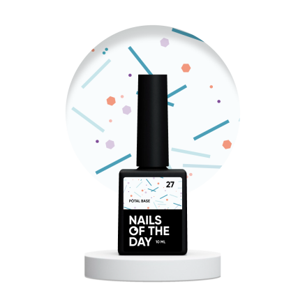 NAILSOFTHEDAY Potal base 27 – ніжно-молочна база з неоновими блискітками, 10 мл