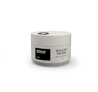 NAILSOFTHEDAY Premium gel paint Black wipe — гель-фарба з липким шаром, 5 мл