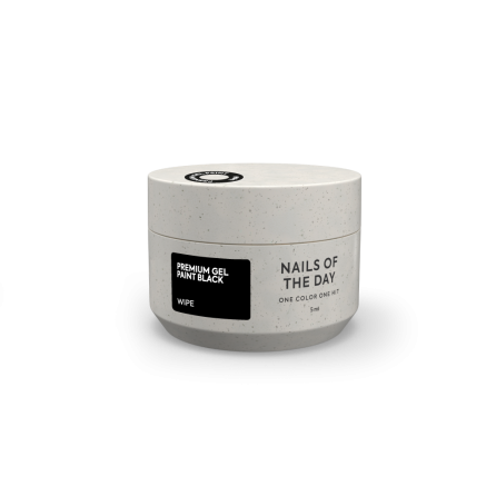 NAILSOFTHEDAY Premium gel paint Black wipe — гель-фарба з липким шаром, 5 мл