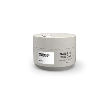 NAILSOFTHEDAY Premium gel paint White wipe – гель-краска с липким слоем, 5 мл