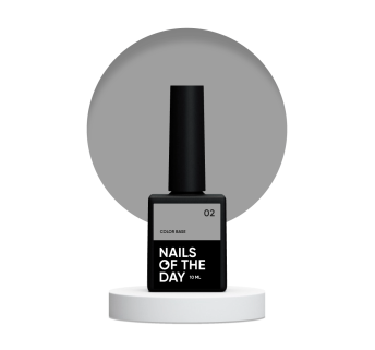 NAILSOFTHEDAY Сolor base 02 – кольорова база для нігтів (світло-сірий), 10 мл