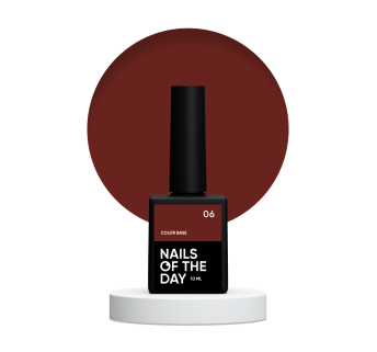 NAILSOFTHEDAY Сolor base 06 – кольорова база для нігтів (насичений коричневий), 10 мл