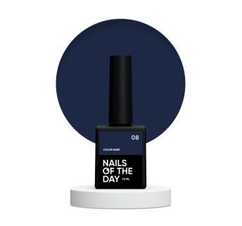NAILSOFTHEDAY Сolor base 08 – кольорова база для нігтів (насичений синій), 10 мл
