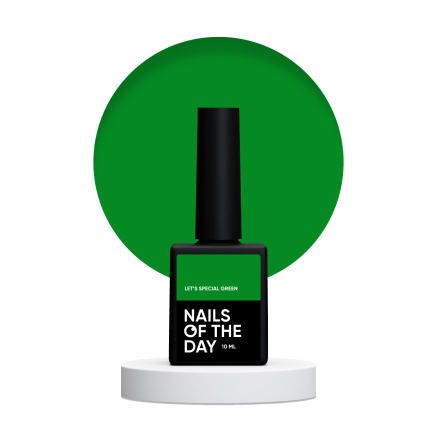 NAILSOFTHEDAY Lets special Green особливий зелений гель лак, що перекривається в один шар, 10 мл