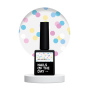 NAILSOFTHEDAY Party top matte — матовий топ з неоновими шестигранниками, без липкого шару та без уф-фільтрів, 10 мл