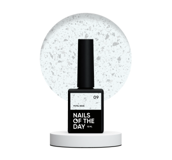 NAILSOFTHEDAY Potal base 09 молочно-срібна база зі сріблою поталлю, 10 мл