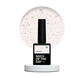 NAILSOFTHEDAY Potal base 10 холодна молочна база для нігтів зі сріблою поталлю, 10 мл
