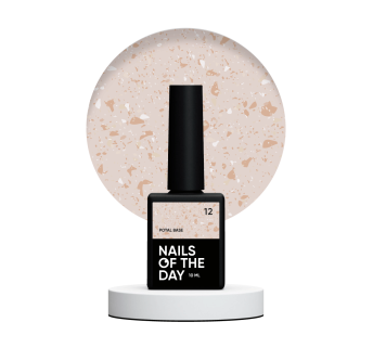 NAILSOFTHEDAY Potal base 12 бежева база з золотою поталлю, 10 мл