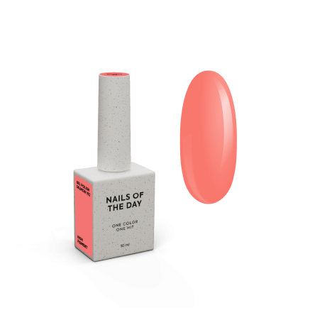 NAILSOFTHEDAY Gel polish Salmon — лососевий гель-лак, що перекривається в один шар, 10 мл