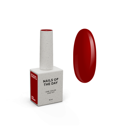 NAILSOFTHEDAY Gel polish Scarlet — червоно-багряний гель-лак, що перекривається в один шар, 10 мл