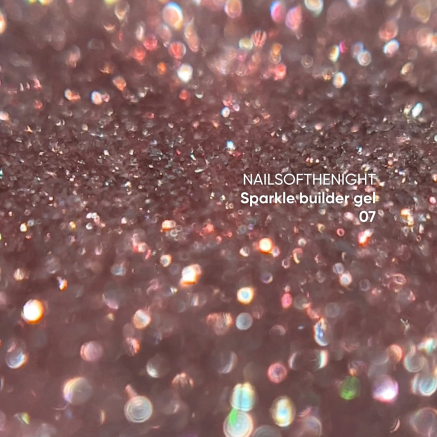 NAILSOFTHENIGHT Sparkle builder gel 07 — коричневий світловідбиваючий будівельний гель, 15 мл
