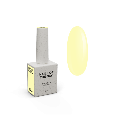 NAILSOFTHEDAY Gel polish Yellow Butter — пастельно-жовтий гель-лак, що перекриває в один шар, 10 мл