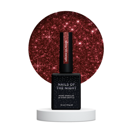 NAILSOFTHENIGHT Sangria gel polish — насичено червоний світловідбиваючий гель лак, 10 мл