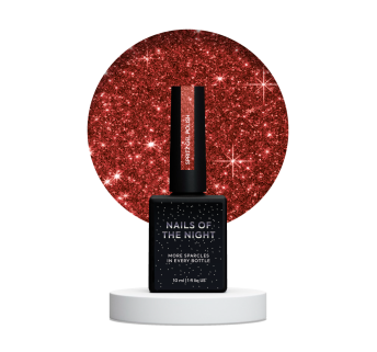 NAILSOFTHENIGHT Spritz gel polish — яскраво червоний світловідбиваючий гель лак, 10 мл