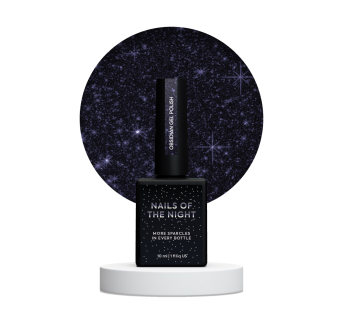 NAILSOFTHENIGHT Obsidian gel polish — графітово фіолетовий світловідбиваючий гель–лак для нігтів, 10 мл
