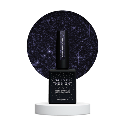 NAILSOFTHENIGHT Obsidian gel polish — графітово фіолетовий світловідбиваючий гель–лак для нігтів, 10 мл