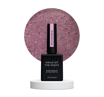 NAILSOFTHENIGHT Reflective base 06 камуфлююча світловідбиваюча база з шимером (ніжно-рожева), 10 мл