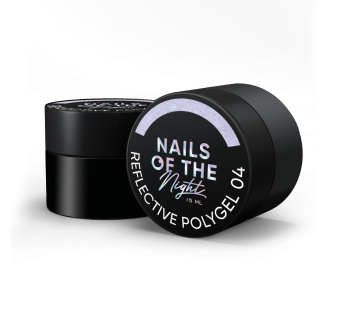 NAILSOFTHENIGHT Reflective Polygel 04 — ліловий рідкий світловідбиваючий полігель нової формули для нігтів, 15 мл