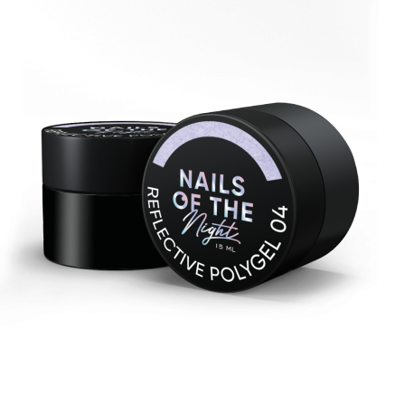 NAILSOFTHENIGHT Reflective Polygel 04 — ліловий рідкий світловідбиваючий полігель нової формули для нігтів, 15 мл